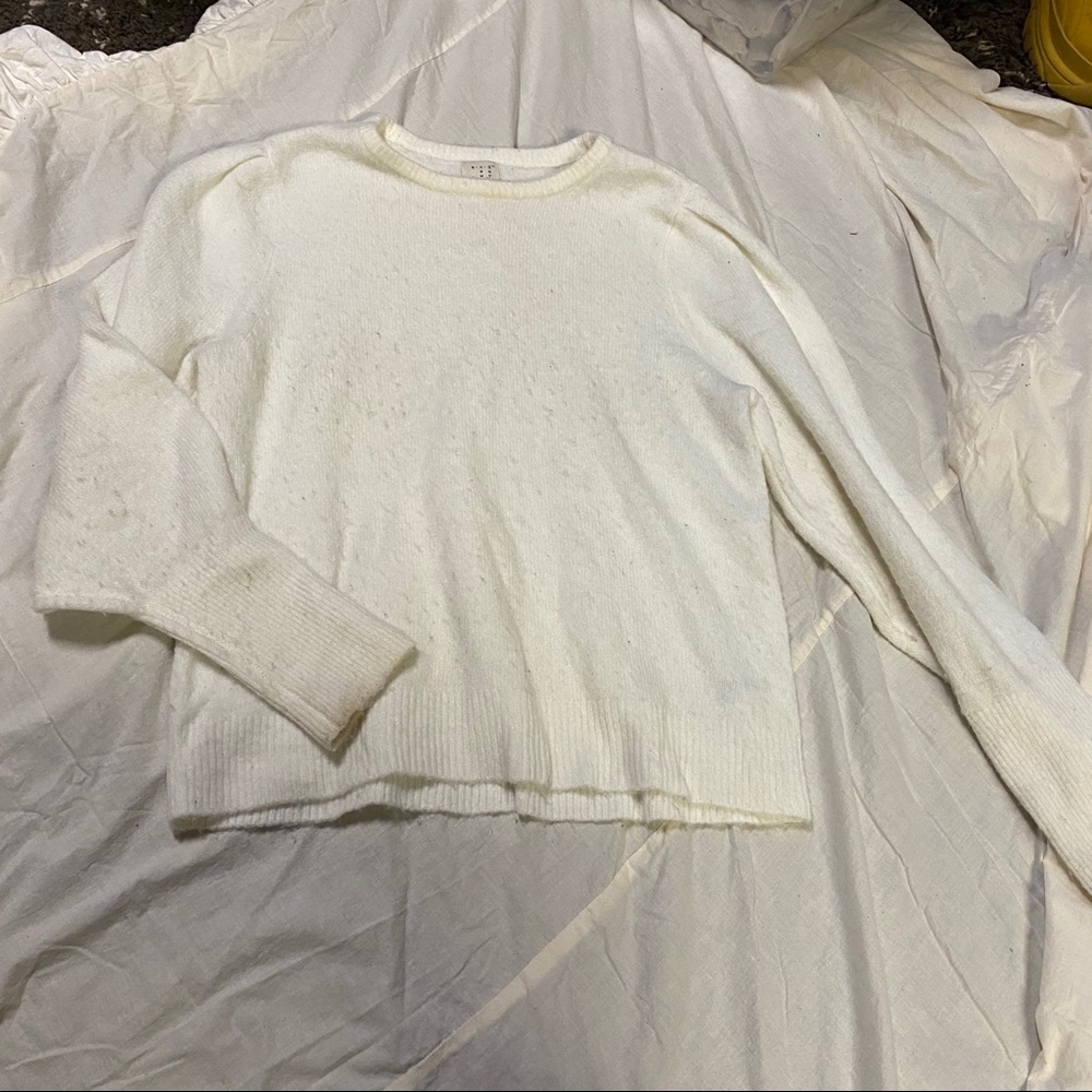 A New Day White Bell Sleeve Top- SZ M